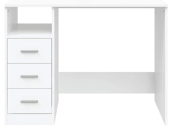 Radni stol s ladicama bijeli 102 x 50 x 76 cm konstruirano drvo - Bijela Bijela