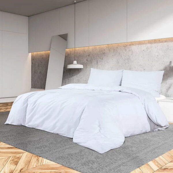 Set posteljine za poplun bijeli 220 x 240 cm pamučni - Bijela 220 x 240 cm + 65 x 65 cm 1 1