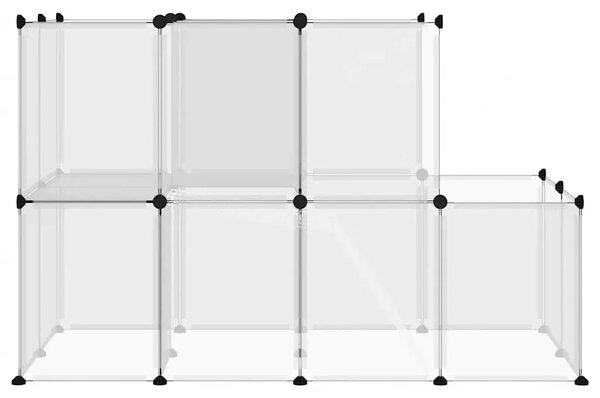Kavez za male životinje prozirni 142 x 74 x 93 cm PP i čelik - Transparentan Transparentan