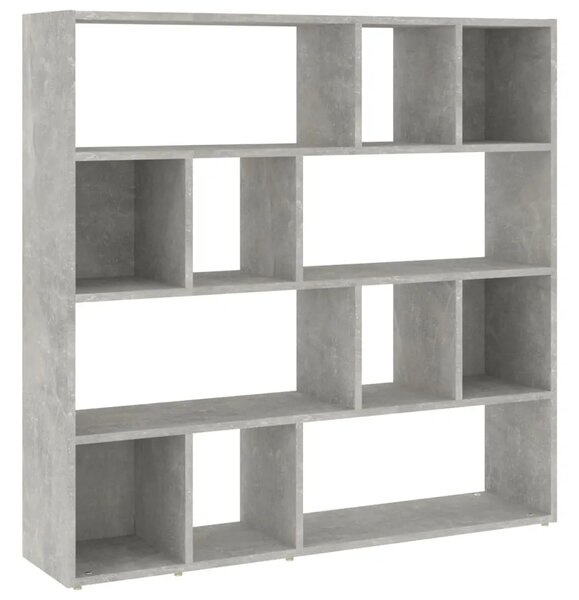 Ormarić za knjige / Paravan - Sobna pregrada boja betona 105x24x102 cm - Beton siva 1 1 Beton siva