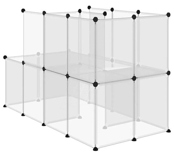 Kavez za male životinje prozirni 142 x 74 x 93 cm PP i čelik - Transparentan Transparentan