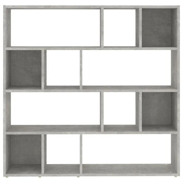 Ormarić za knjige / Paravan - Sobna pregrada boja betona 105x24x102 cm - Beton siva 1 1 Beton siva
