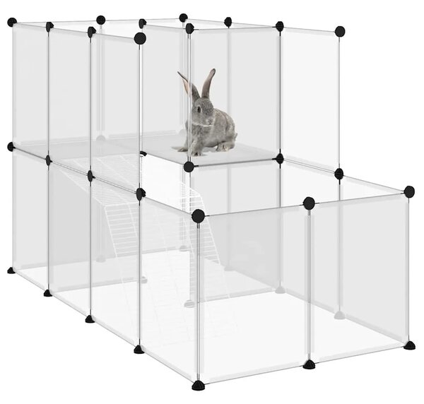 Kavez za male životinje prozirni 142 x 74 x 93 cm PP i čelik - Transparentan Transparentan