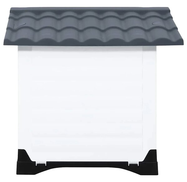 Kućica za pse siva 90 5x68x66 cm polipropilen - Siva Siva