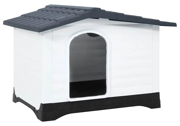 Kućica za pse siva 90 5x68x66 cm polipropilen - Siva Siva