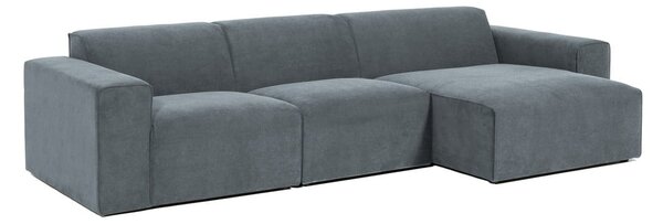 Siva kutna garnitura od samta (s desnim kutom) Sting – Scandic