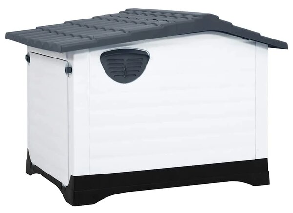 Kućica za pse siva 90 5x68x66 cm polipropilen - Siva Siva
