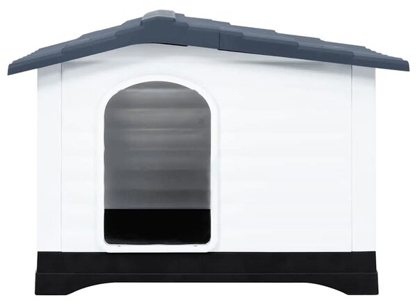 Kućica za pse siva 90 5x68x66 cm polipropilen - Siva Siva