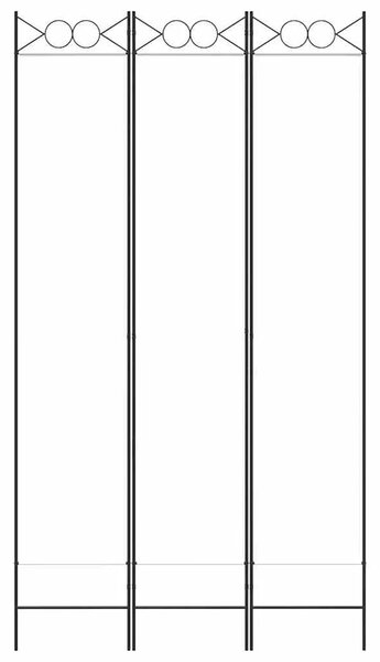 Paravan - Sobna pregrada s 3 panela bijela 120x220 cm od tkanine - Bijela 120 x 220 cm 1 1