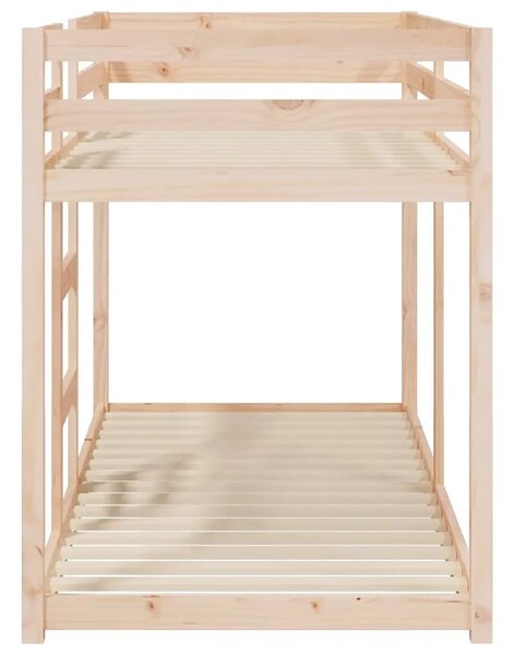 Krevet na kat 80 x 200 cm od masivne borovine - Prirodna 80 x 200 cm Prirodna 80 x 200 cm