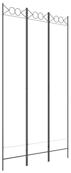 Paravan - Sobna pregrada s 3 panela bijela 120x220 cm od tkanine - Bijela 120 x 220 cm 1 1