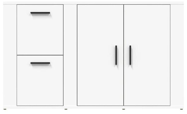 Komoda bijela 100 x 33 x 59 5 cm od konstruiranog drva - Bijela 1 Bijela