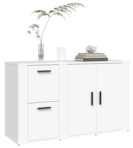 Komoda bijela 100 x 33 x 59 5 cm od konstruiranog drva - Bijela 1 Bijela