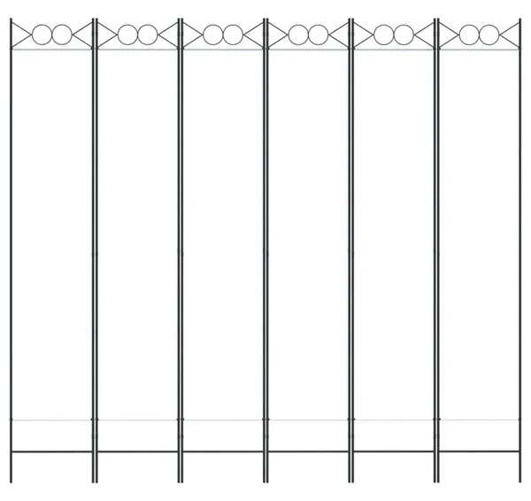 Paravan - Sobna pregrada sa 6 panela bijela 240x220 cm od tkanine - Bijela 240 x 220 cm 1 1