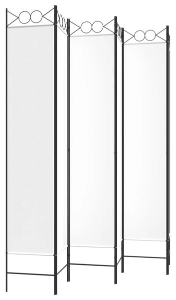 Paravan - Sobna pregrada sa 6 panela bijela 240x220 cm od tkanine - Bijela 240 x 220 cm 1 1