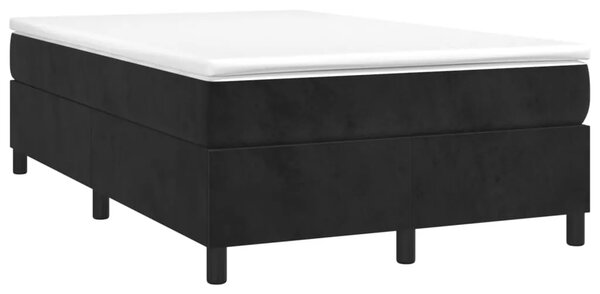 Box spring krevet s madracem crni 120 x 200 cm baršunasti - Crna 120 x 200 cm 35 cm Crna