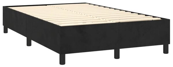 Box spring krevet s madracem crni 120 x 200 cm baršunasti - Crna 120 x 200 cm 35 cm Crna