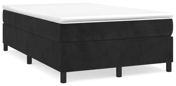 Box spring krevet s madracem crni 120 x 200 cm baršunasti - Crna 120 x 200 cm 35 cm Crna