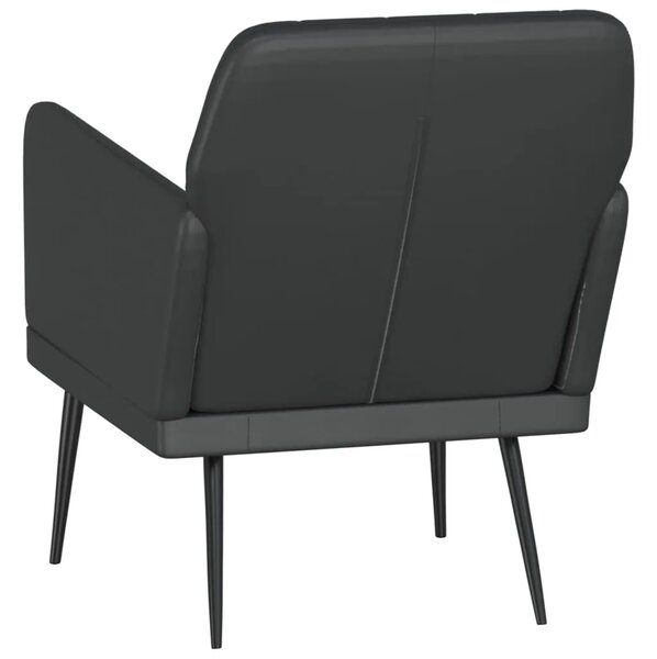 Fotelja crna 61 x 78 x 80 cm od umjetne kože - Crna 1 Crna
