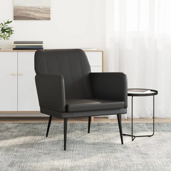Fotelja crna 61 x 78 x 80 cm od umjetne kože - Crna 1 Crna