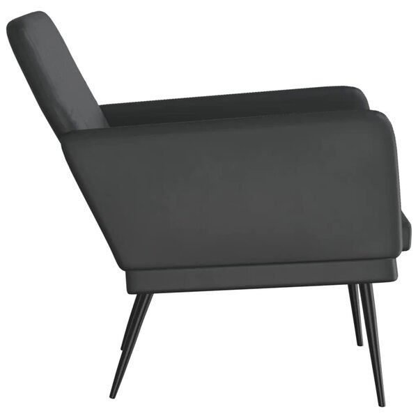 Fotelja crna 61 x 78 x 80 cm od umjetne kože - Crna 1 Crna