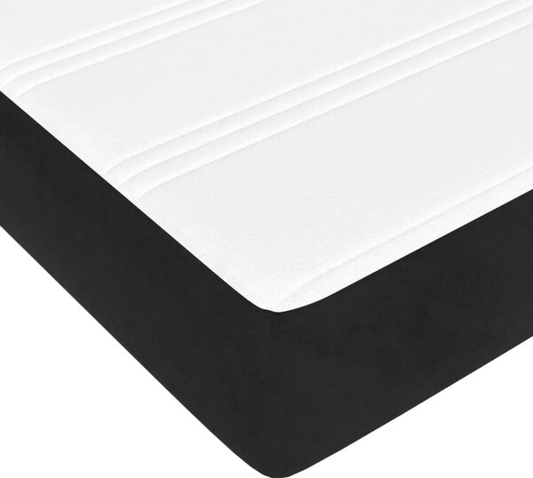 Box spring krevet s madracem crni 120 x 200 cm baršunasti - Crna 120 x 200 cm 35 cm Crna