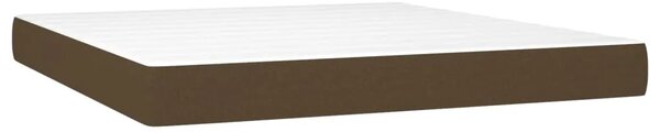 Boxspring - Krevet s oprugama i madracem tamnosmeđi 160x200 cm tkanina - Tamno smeđa 160 x 200 cm 35 cm Tamno smeđa
