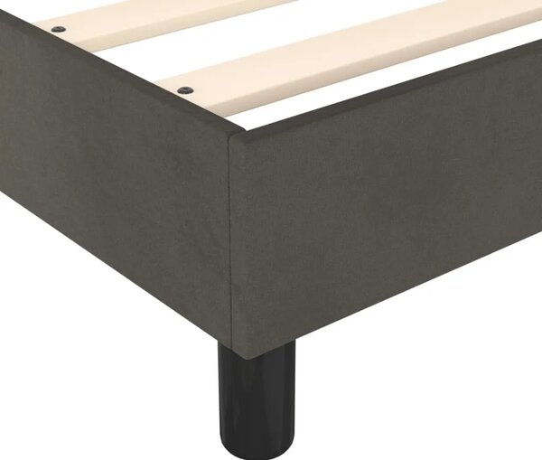 Box spring krevet s madracem tamnosivi 90x190 cm baršunasti - Tamno siva 90 x 190 cm 35 cm Tamno siva