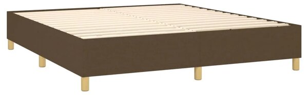 Boxspring - Krevet s oprugama i madracem tamnosmeđi 160x200 cm tkanina - Tamno smeđa 160 x 200 cm 35 cm Tamno smeđa