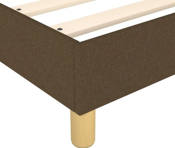 Boxspring - Krevet s oprugama i madracem tamnosmeđi 160x200 cm tkanina - Tamno smeđa 160 x 200 cm 35 cm Tamno smeđa