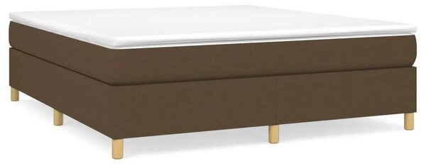 Boxspring - Krevet s oprugama i madracem tamnosmeđi 160x200 cm tkanina - Tamno smeđa 160 x 200 cm 35 cm Tamno smeđa