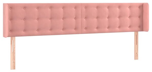 LED uzglavlje ružičasto 163x16x78/88 cm baršunasto - Ružičasta 163 x 16 x 78/88 cm 1 Ružičasta