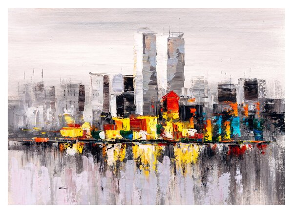 Staklena slika - Staklena slika velegrada (70x50 cm)