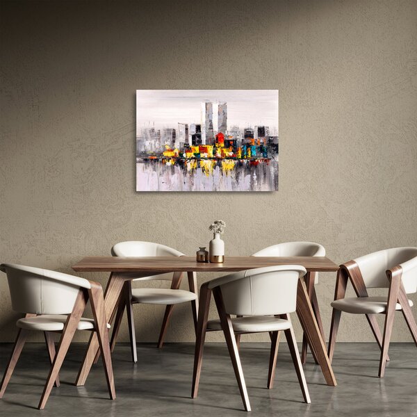 Staklena slika - Staklena slika velegrada (70x50 cm)