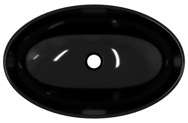 Lavabo - Umivaonik od kaljenog stakla 54 5 x 35 x 15 5 cm crni - Crna Crna