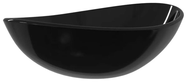 Lavabo - Umivaonik od kaljenog stakla 54 5 x 35 x 15 5 cm crni - Crna Crna