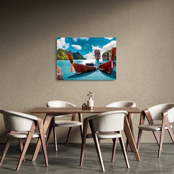 Staklena slika - Raj na zemlji (70x50 cm)