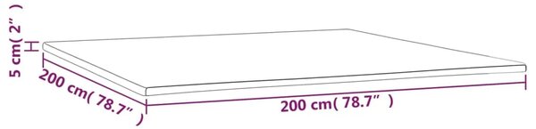 Nadmadrac 200x200x5 cm - 200 x 200 cm 200 x 200 cm