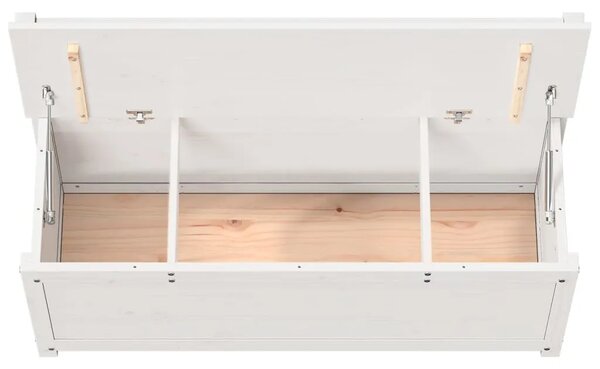 Klupa bijela 110 x 41 x 76 5 cm od masivne borovine - Bijela 110 x 41 x 76.5 cm Bijela 110 x 41 x 76.5 cm