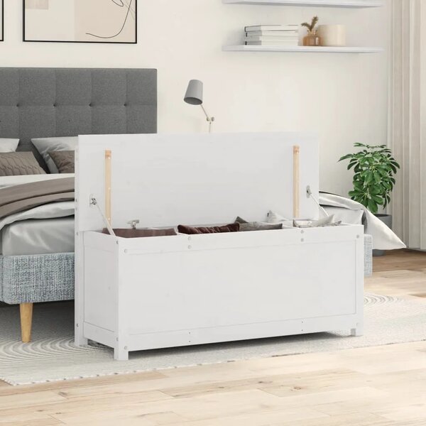 Klupa bijela 110 x 41 x 76 5 cm od masivne borovine - Bijela 110 x 41 x 76.5 cm Bijela 110 x 41 x 76.5 cm