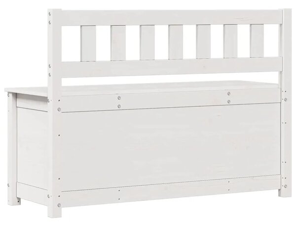 Klupa bijela 110 x 41 x 76 5 cm od masivne borovine - Bijela 110 x 41 x 76.5 cm Bijela 110 x 41 x 76.5 cm
