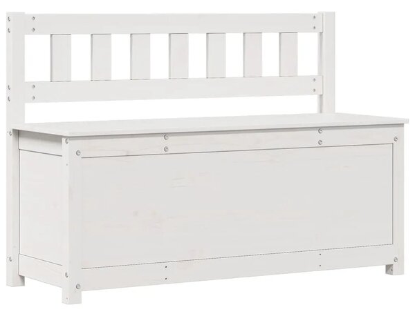 Klupa bijela 110 x 41 x 76 5 cm od masivne borovine - Bijela 110 x 41 x 76.5 cm Bijela 110 x 41 x 76.5 cm