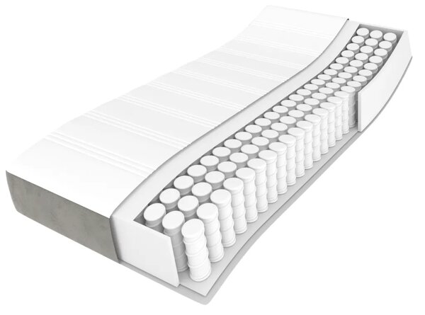 Madrac s oprugama srednje tvrdoće svjetlosivi 100x200x20 cm baršunasti - Svjetlosiva 100 x 200 cm 1 Svjetlosiva