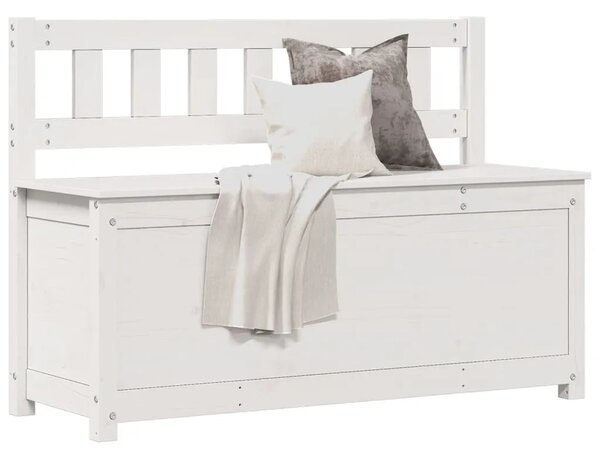 Klupa bijela 110 x 41 x 76 5 cm od masivne borovine - Bijela 110 x 41 x 76.5 cm Bijela 110 x 41 x 76.5 cm