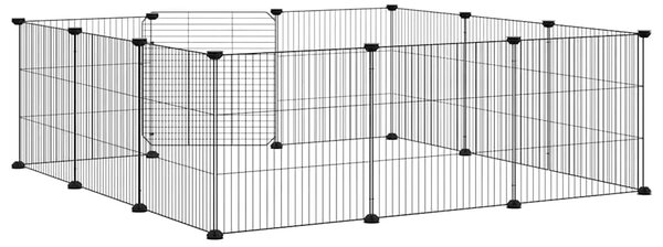 Kavez za kućne ljubimce s 12 panela i vratima crni 105x105x35 cm čelik - 13.3 x 1.5 cm 12 panela sa vratima 13 3 x 1 5 cm 12 pan