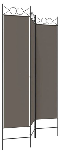 Paravan - Sobna pregrada s 3 panela antracit 120 x 200 cm od tkanine - Antracit 120 x 200 cm 1 1