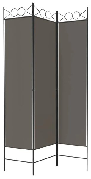 Paravan - Sobna pregrada s 3 panela antracit 120 x 200 cm od tkanine - Antracit 120 x 200 cm 1 1
