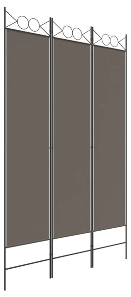 Paravan - Sobna pregrada s 3 panela antracit 120 x 200 cm od tkanine - Antracit 120 x 200 cm 1 1
