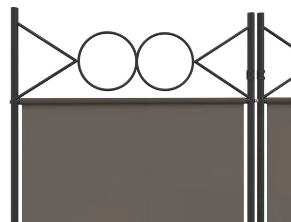 Paravan - Sobna pregrada s 3 panela antracit 120 x 200 cm od tkanine - Antracit 120 x 200 cm 1 1