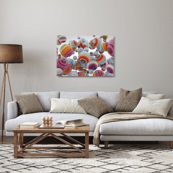 Staklena slika oslikanih kugli (70x50 cm)